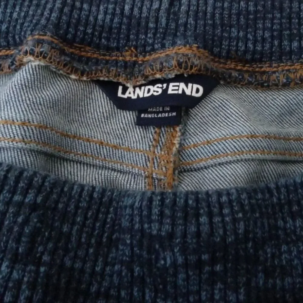 Lands End Jeans Girls XL 14H 16H Blue Denim Pants‎ Youth Kids Elastic Waist